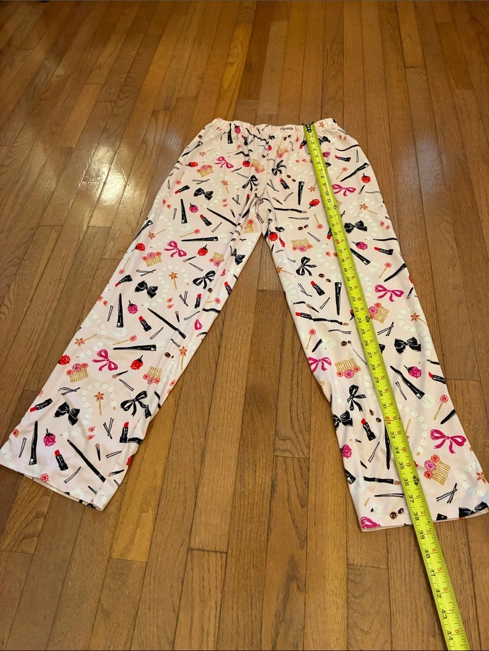 kate spade Pink Beauty-Print Long Sleeve Pajama Set Hair and Makeup 💄